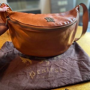 Authentic Pratesi Italian Leather Shoulder/Belt bag